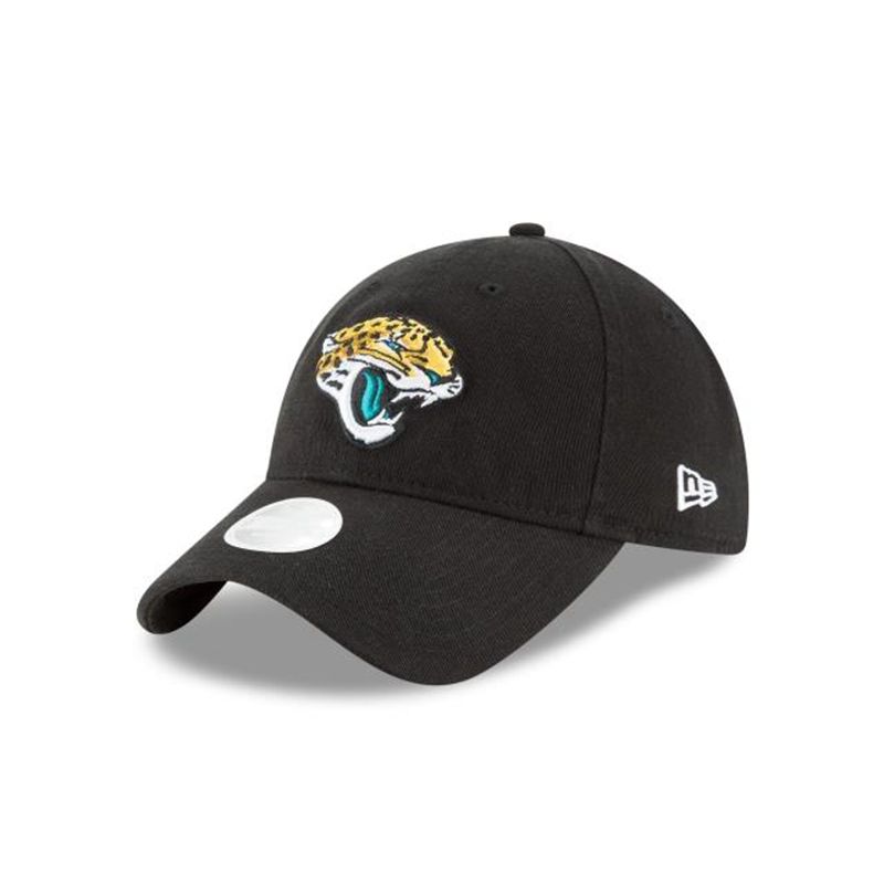 NFL Jacksonville Jaguars Womens Preferred Pick 9Twenty Adjustable (UXX4263) - Black New Era Caps